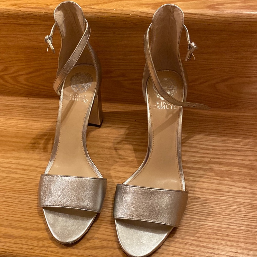 Silver dressy heels